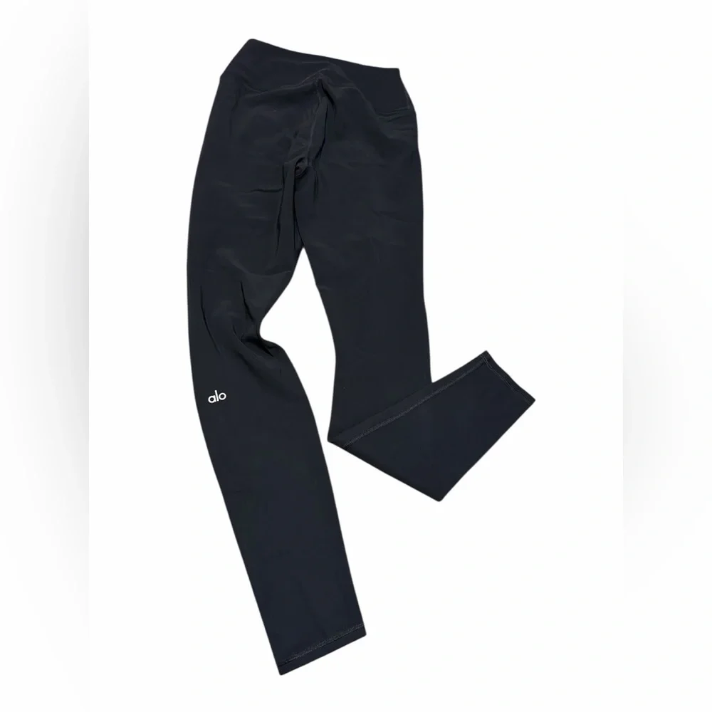ALO Yoga High-Waist Ripped Warrior Leggings | Black | Size M